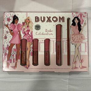Buxom Plumping Lip Gloss Set Babe Celebration 5pc Kit - New! Pink Shades